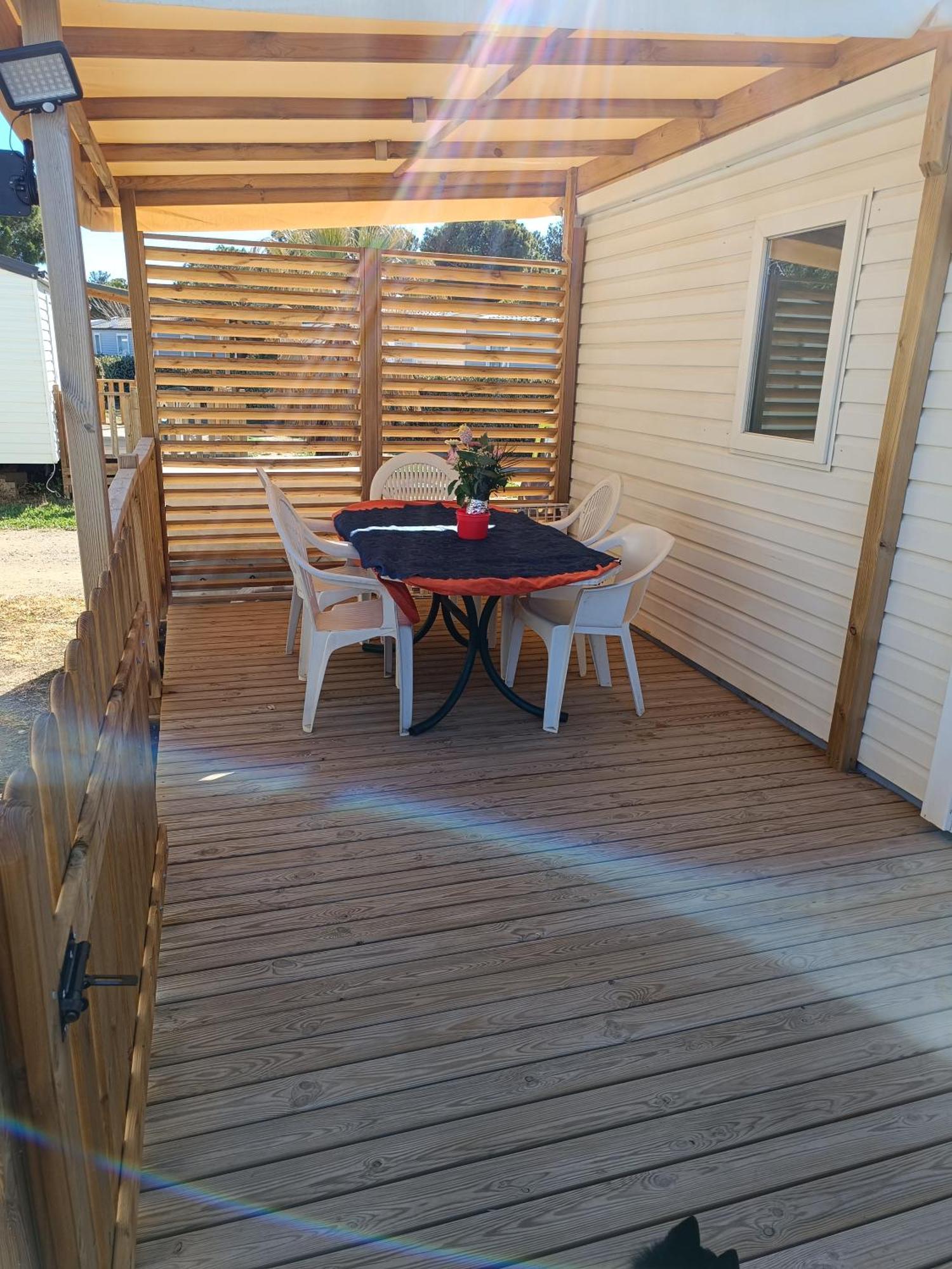 Mobil Home Lucky Climatise Camping Novela Port La Nouvelle Buitenkant foto